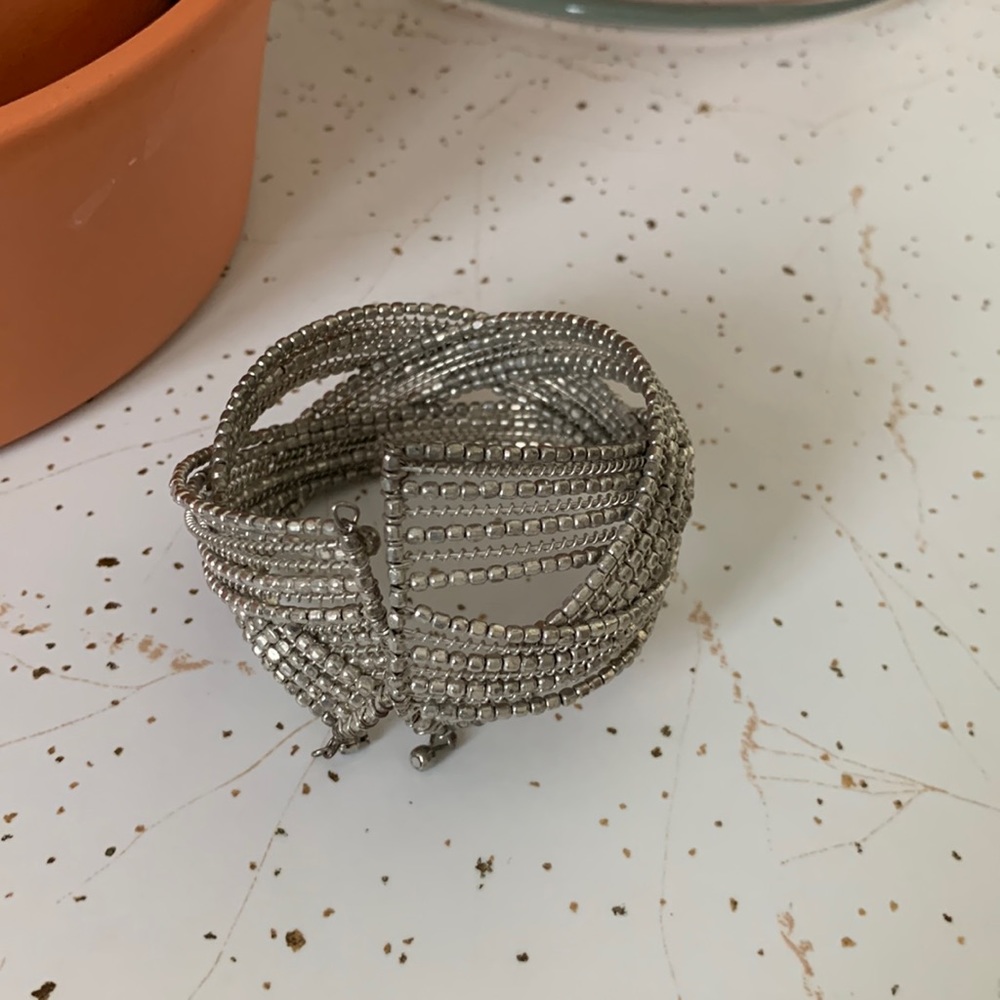 Anthropologie silver cuff bracelet